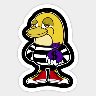 duck cosplay Sticker